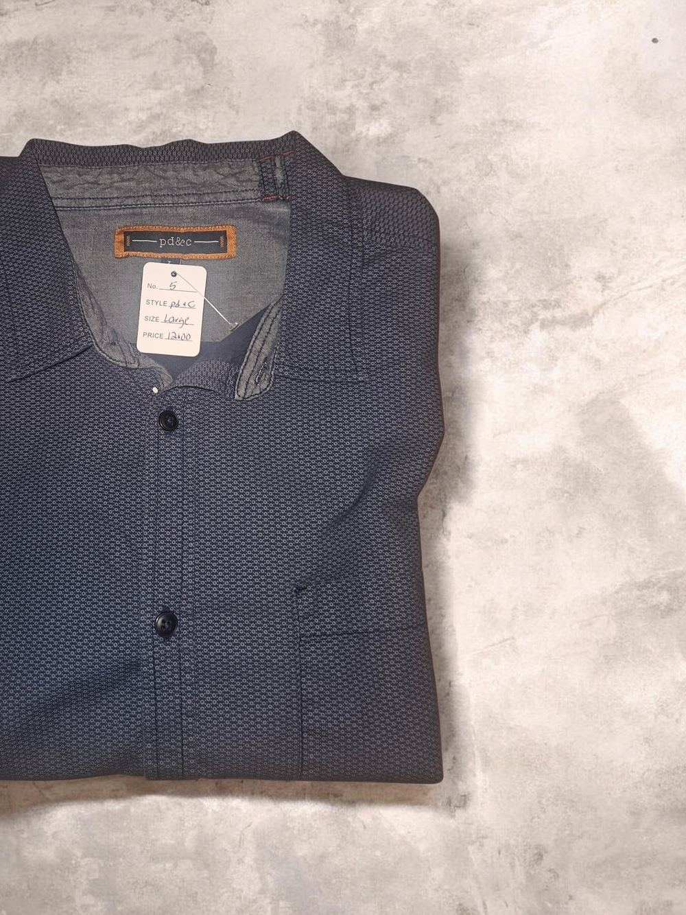 PD&C Navy Textured Lightweight Shirt-Jacket